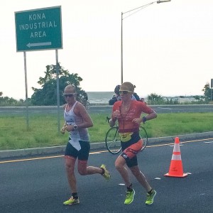Kona 2015 - Making the pass into 7th place in the final miles of the race